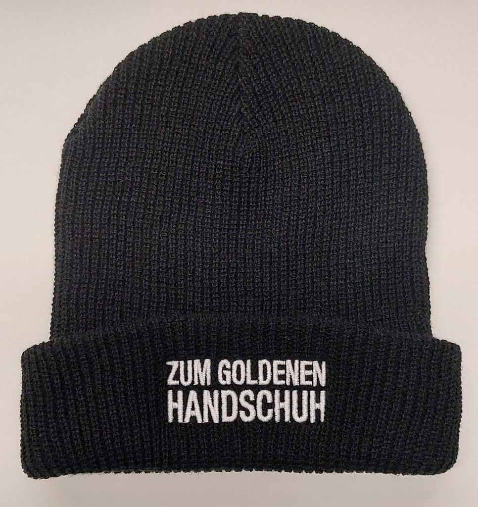 Mütze, Strick – Goldenen Handschuh Zum schwarz, grober